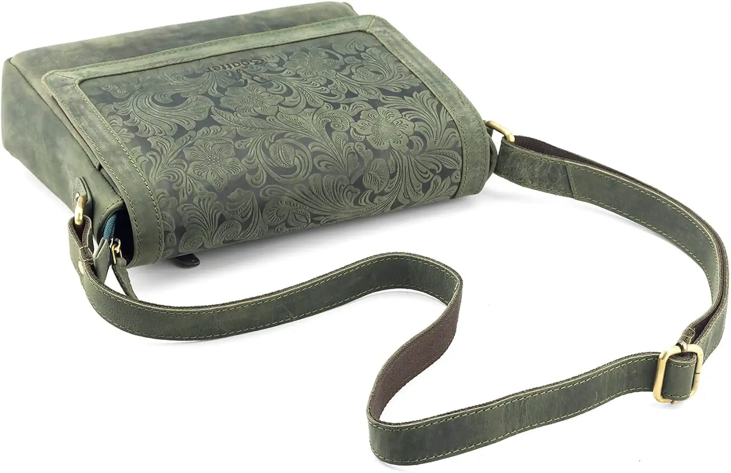 Goatter Hunter Leather Floral Sling Bag for Girls and Women,