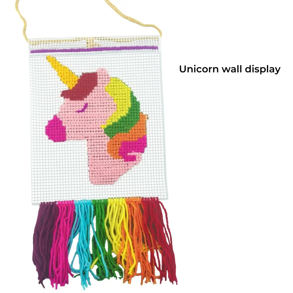 Toykraftt Cross Stitch Craft| Embroidery Kit| Do It Yourself Craft Activity Kit for Girls Aged 8+ Years to Adults| Cross Stitch Embroidery Kit for Kids - Plastic, Multicolor