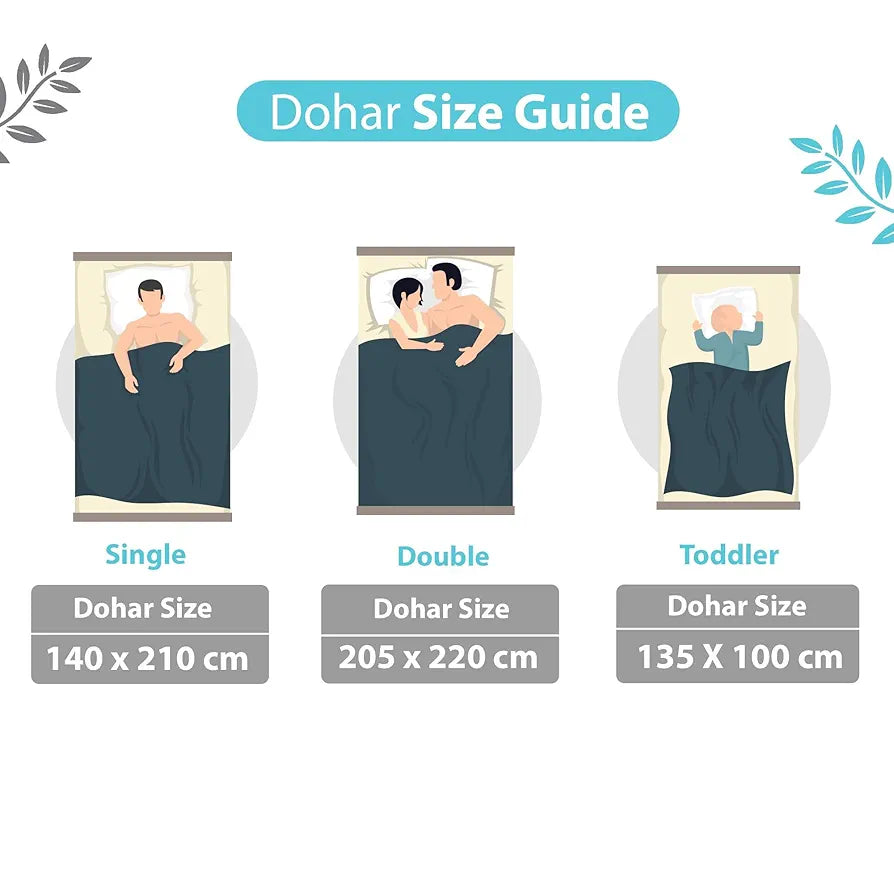 Divine Casa 120 GSM Microfiber Single Dohar Soft & Lightweight Throw Blanket Typographic Pattern Colour Sky Blue & White