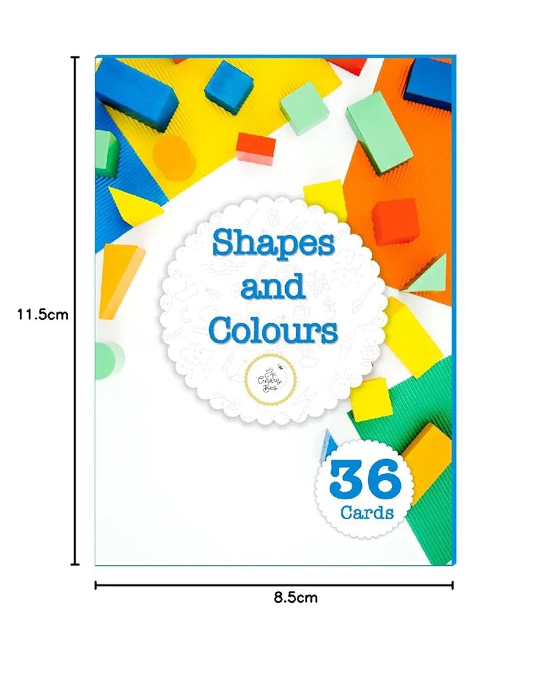The Curious Bees - Shapes and Colors Flash Cards | 36 Laminated Cards for Kids | Age Group: 1-4 Years | Fun Early Educating Activity for Kids