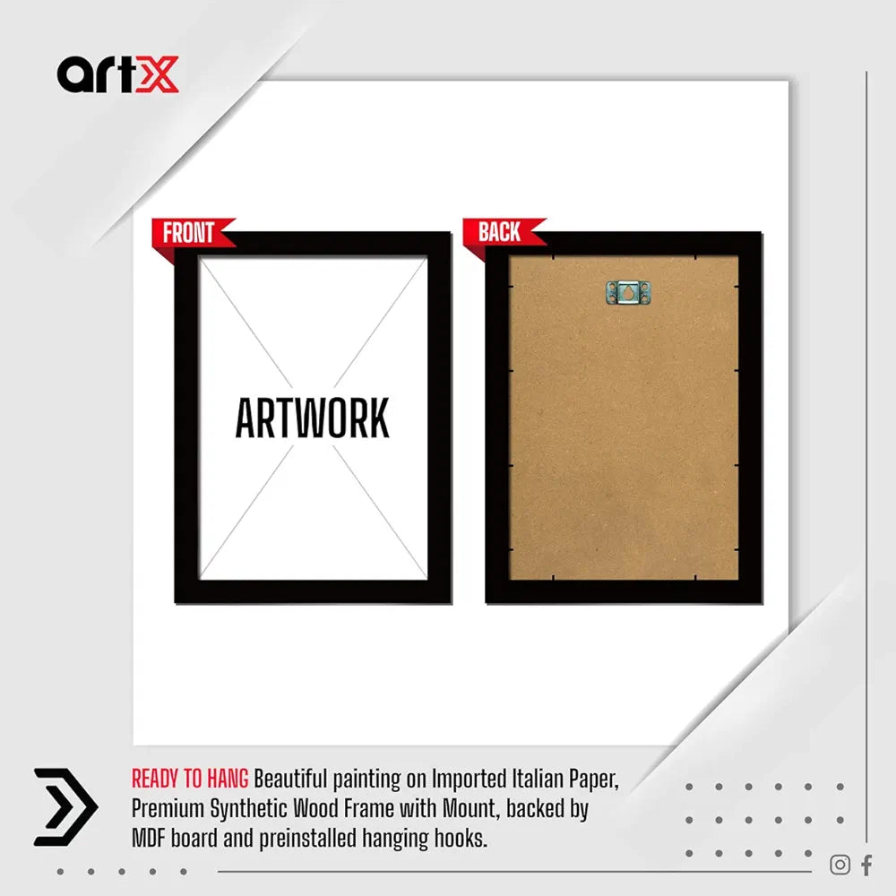 ArtX Hindi Sirf Mast Rehne Ka AXD00327-HIN Motivational Quotes Framed Wall Art Painting