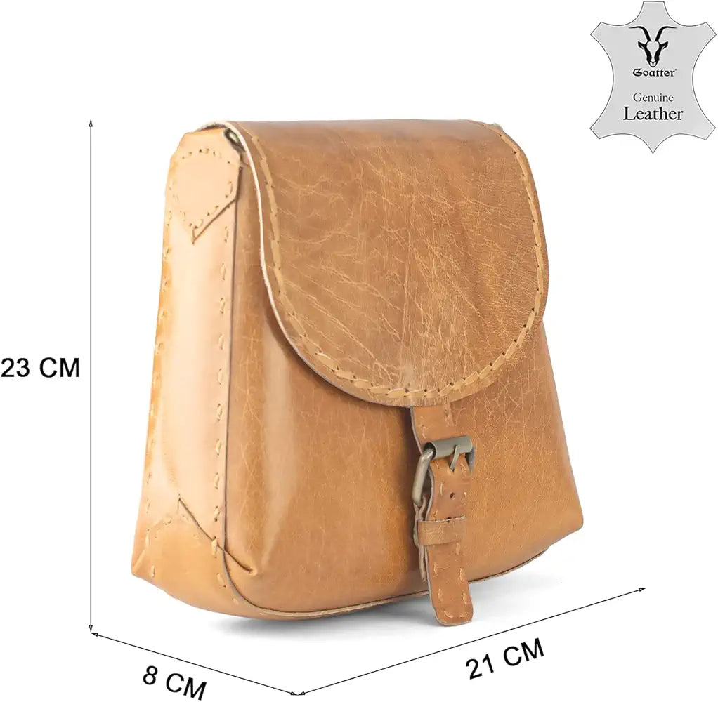 Goatter Genuine Leather Crossbody Sling Bag For Women's