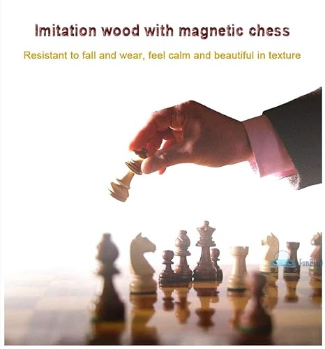 FunBlast Magnetic Chess Board for Adults Wooden Chess Board Set with Magnetic Pieces