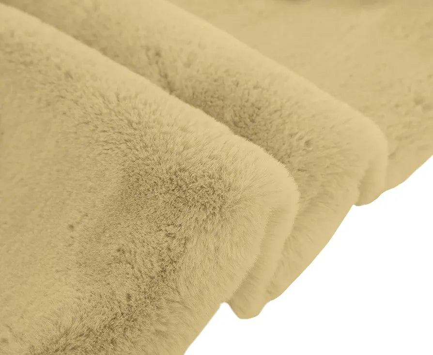 Luxe Home International Ruffle Bath Runner 2 X 5 Ft Colour Gold