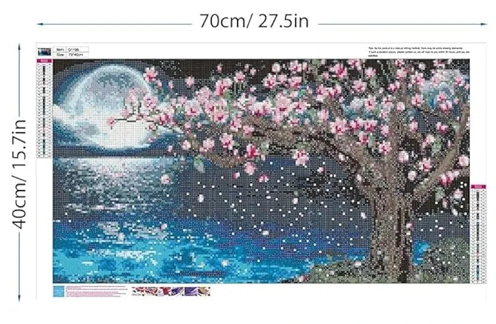 TREXEE Large Size 5D Diamond Painting by Number Kit for Adults & Kids - Beginner DIY Full Drill Embroidery Cross Stitch Pictures Art Kit