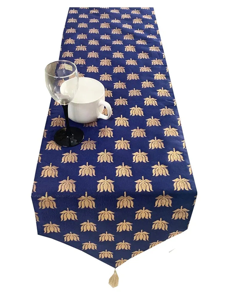 Pink Parrot-designer Durable Dopian Silk Table Runner Colour Multicolour