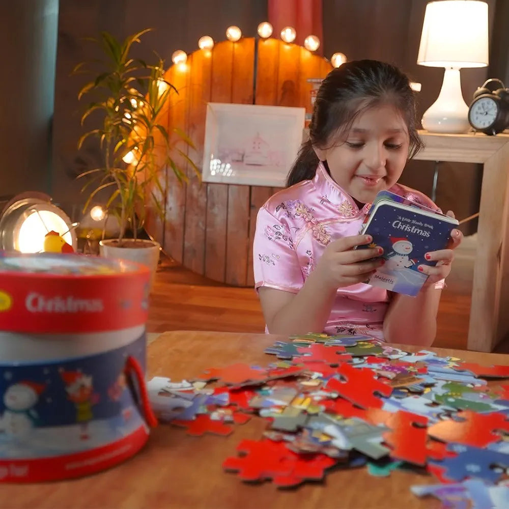 THE BOOK TREE Christmas Puzzle Gift Box For Kids I 80 Puzzle Pieces & 1 Storybook I Christmas Puzzle For Children I Ideal Christmas Gift For Kids I Gift Box By Majestic Book Club - Christmas Gifts