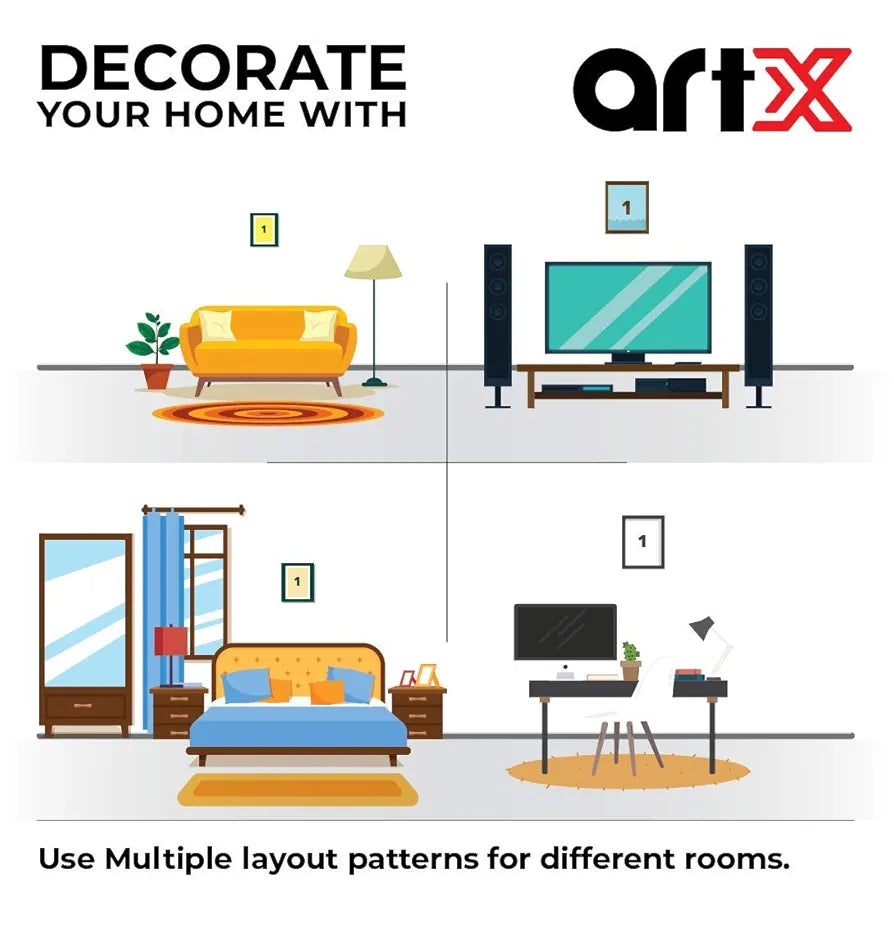 ArtX Paper Abstract Girl Face Wall Art Multicolor Modern