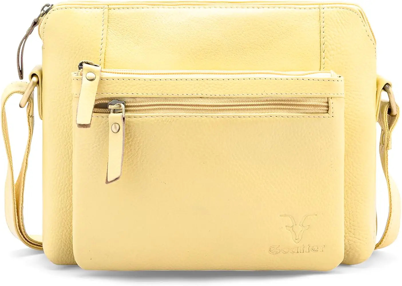 Goatter Genuine Leather 9" Inch Sling Cross-Body Bag For Women's