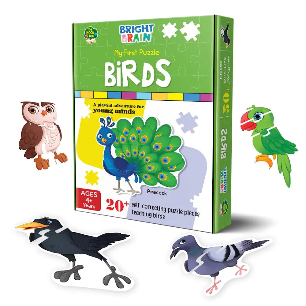 The Book Tree Birds 20+ Piece Jigsaw Puzzle for Preschoolers, Educational Toy for Learning Different Birds, Gifts for Kids Ages 3 to 6 by Majestic Book Club