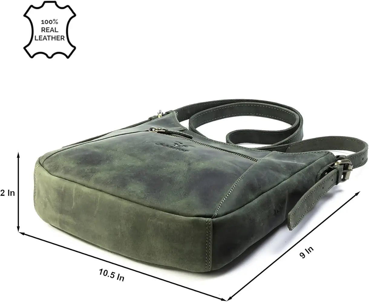 Goatter Hunter Leather Sling Cross-BodyBag for Girls And Women,