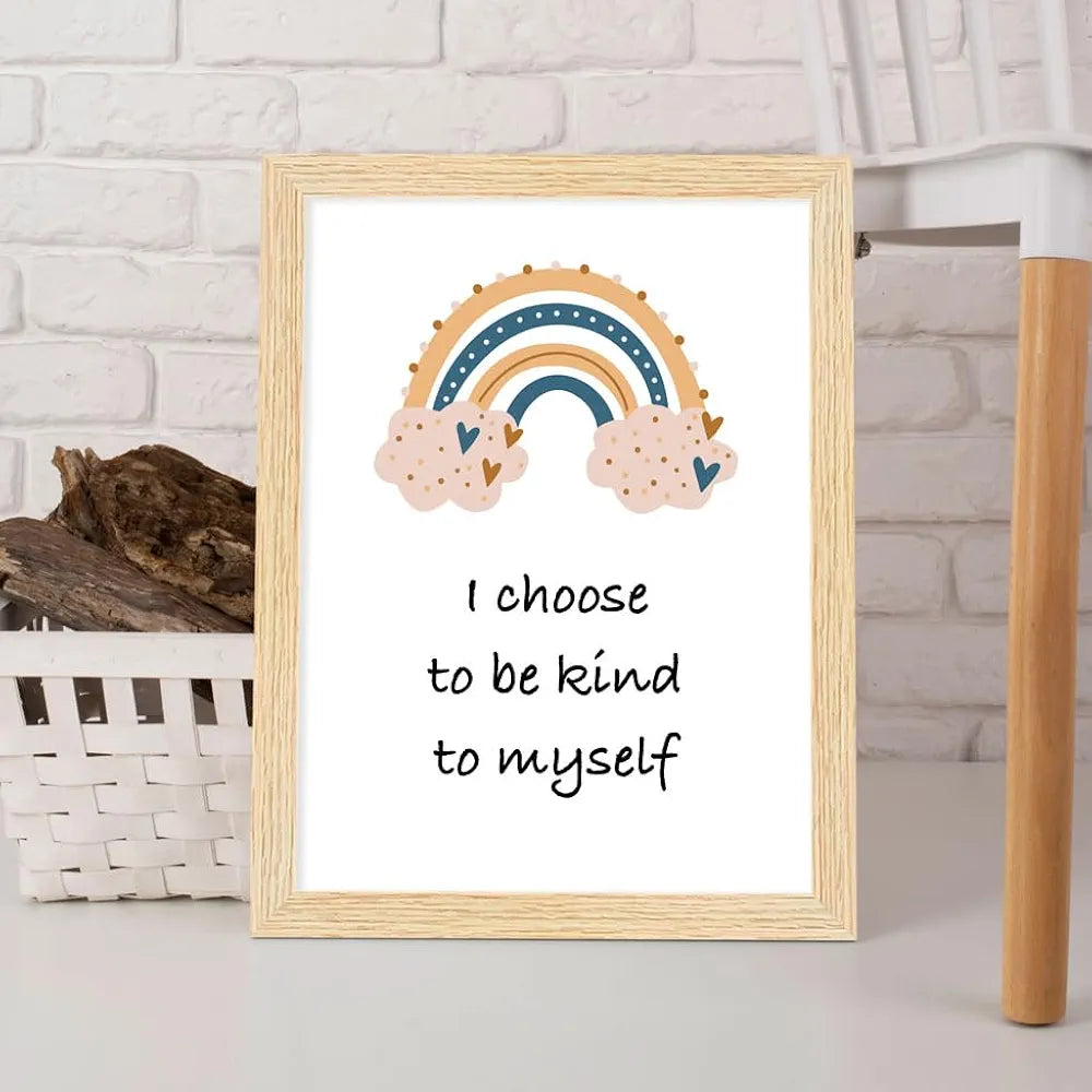 ArtX Motivational -07 Quotes Wall Art A4 Size Multicolor Synthetic Wood Frames Set Of 6