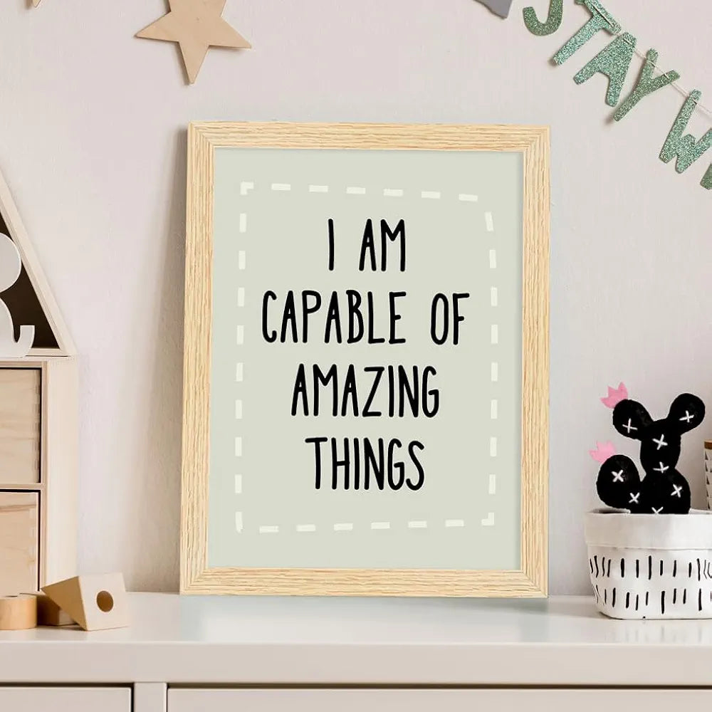 ArtX Motivational -07 Quotes Wall Art A4 Size Multicolor Synthetic Wood Frames Set Of 6