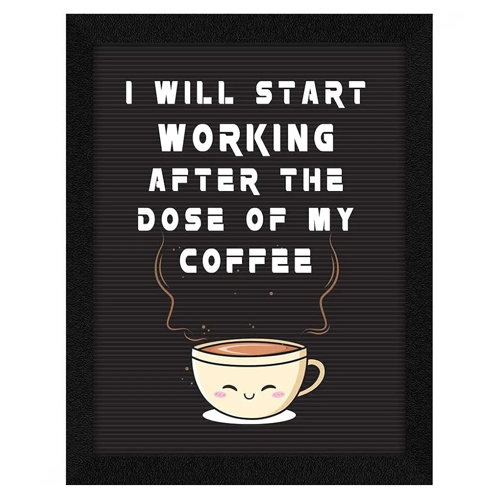 ArtX Paper Coffee Quote Wall Frame Art Painting