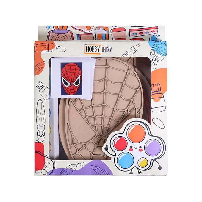 Hobby India Geometric Superhero Diy Kit Wall Art Decor Wood Children Room Wall Decoration