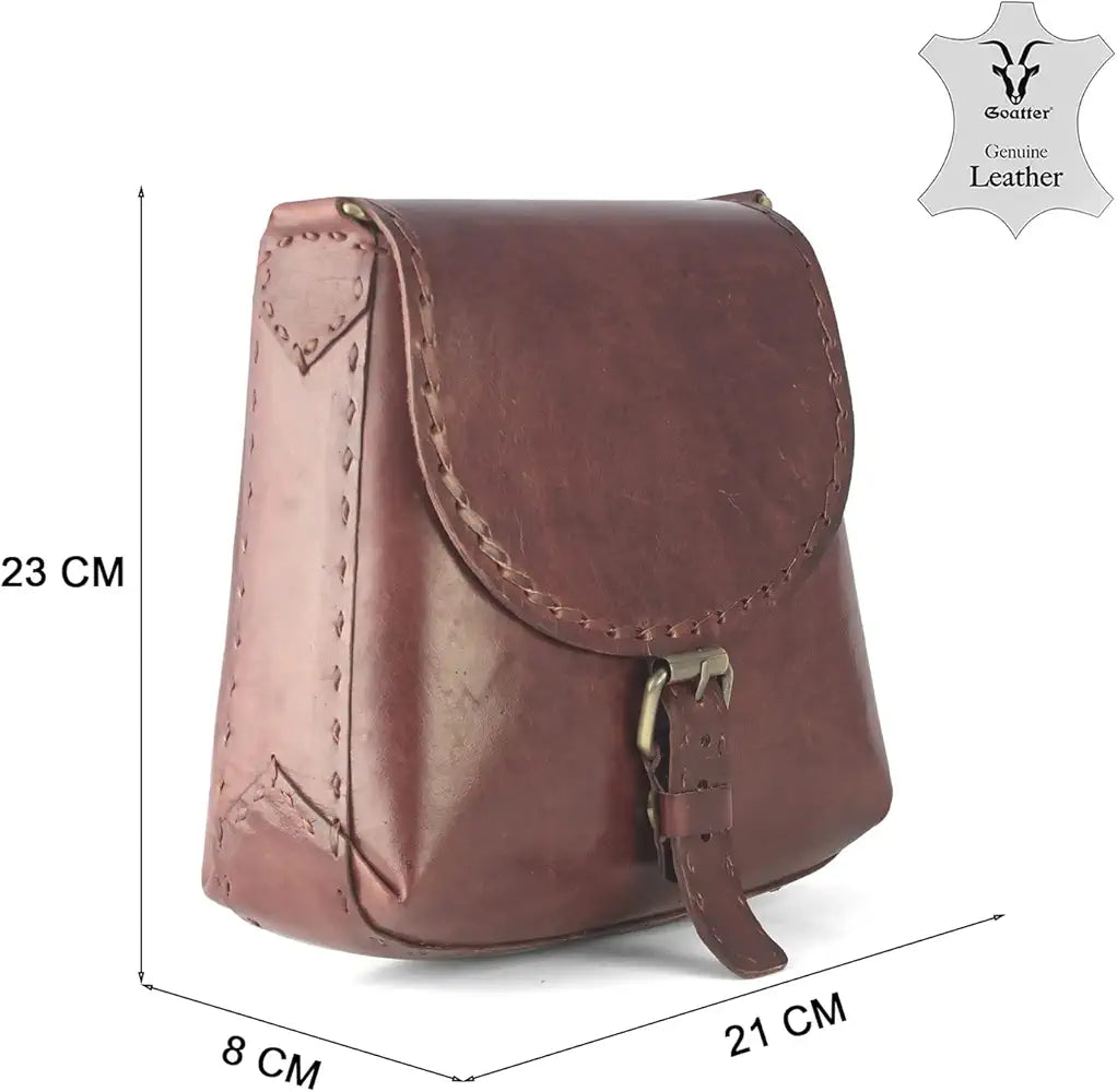 Goatter Genuine Leather Crossbody Sling Bag For Women's
