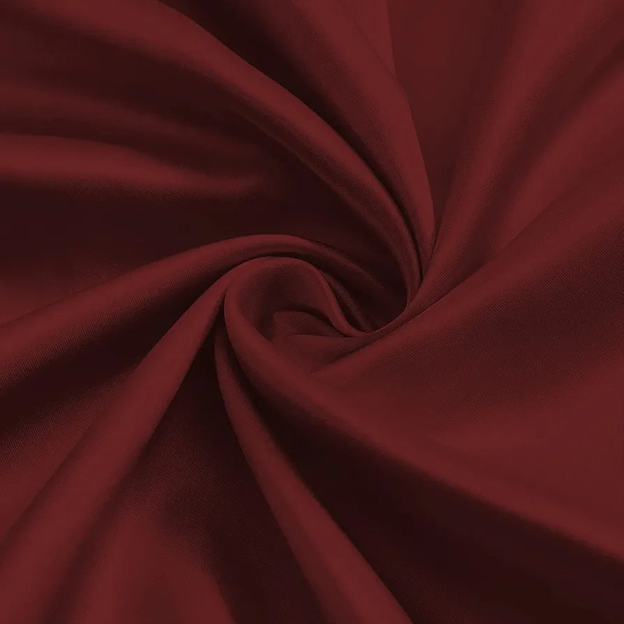 Divine Casa 5 Feet Semi Blackout Window Curtains Colour Maroon Polyester Panels with Grommets Light Filtering Curtains (Pack of 2)
