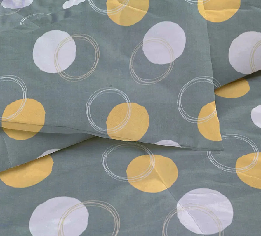BSB Home Beautiful Print Cotton Reversible AC Blankets Comforter for Single Size Bed