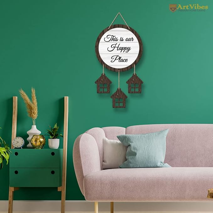 Artvibes Wooden Hanging Decorative Items for Home | Positive Quotes | Mdf Wall Decoration for Living Room | Artworks