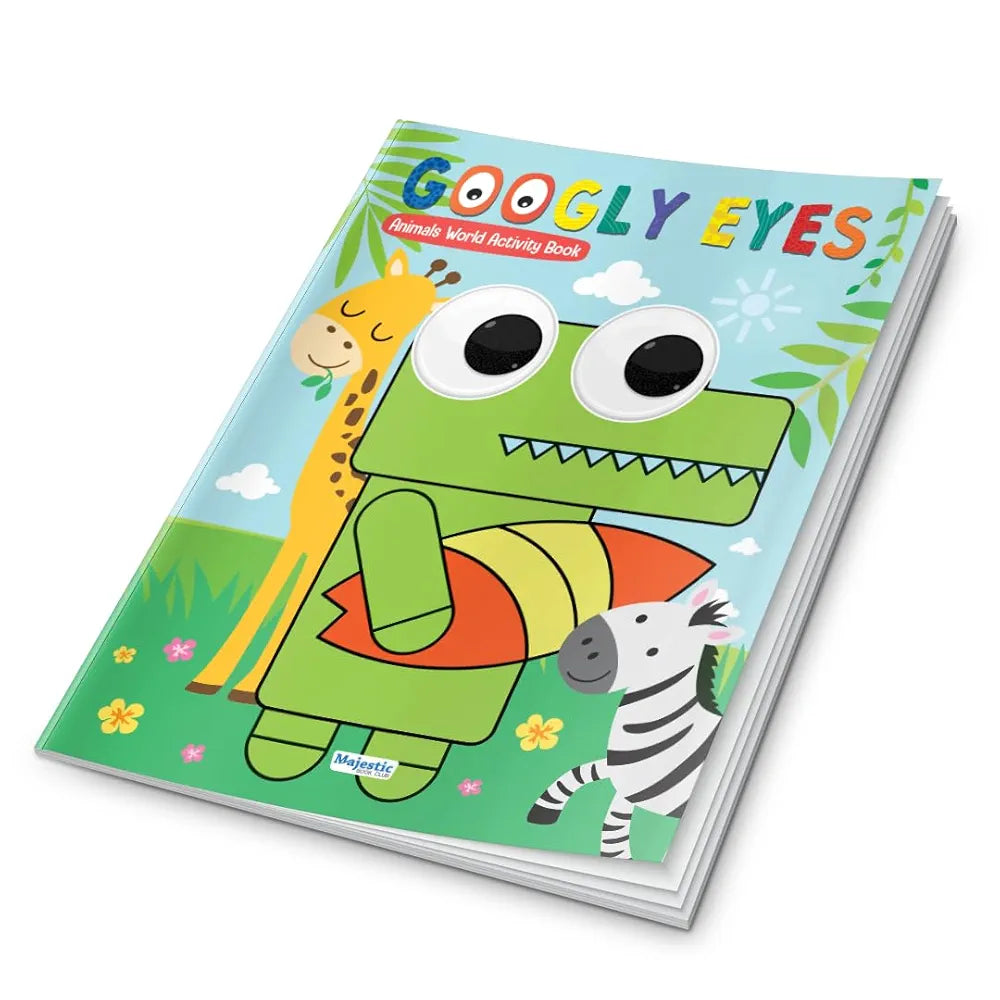 Googly Eyes Animals World Colouring Book for Kids I Animals World Activity Book featuring Adorable Characters with Oversized Googly Eyes I Perfect Gift I Fun Colouring Activity Book by Majestic Book Club