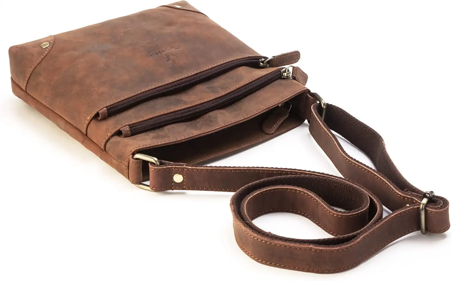 Goatter Genuine Leather 9.5" Inch Sling Cross-BodyBag for Girls And Women,