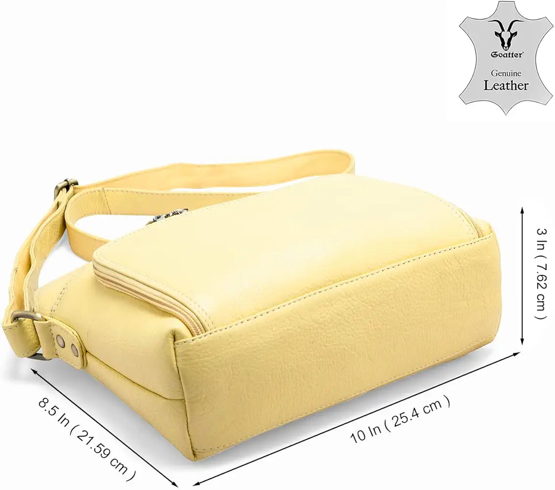 Goatter Genuine Leather Casual Sling Bag for Girls and Women