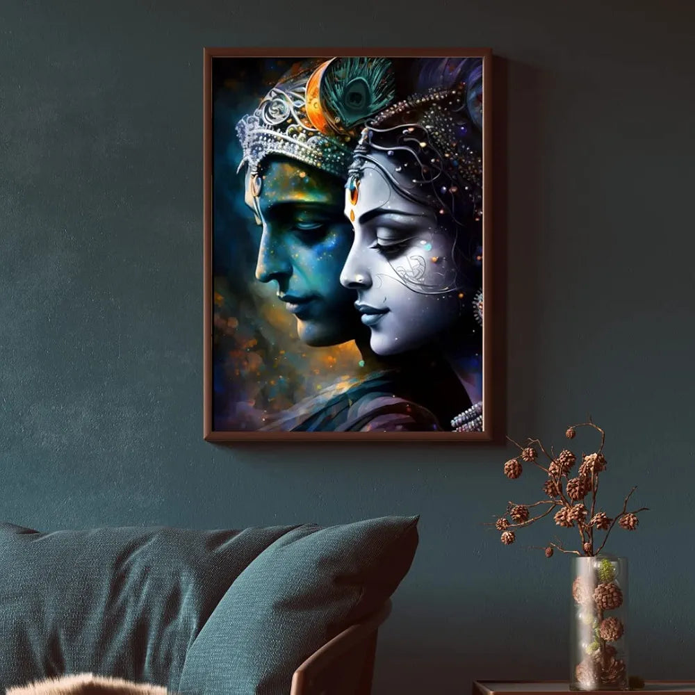 TULIP N TURTLE Radhe Mohan Diy Acrylic Paint By Number Kit For Adults Kids Beginner Number Painting Kit Diy Canvas Painting By Number. Wall Decoration Diy Painting Kit ,Multi-Coloured
