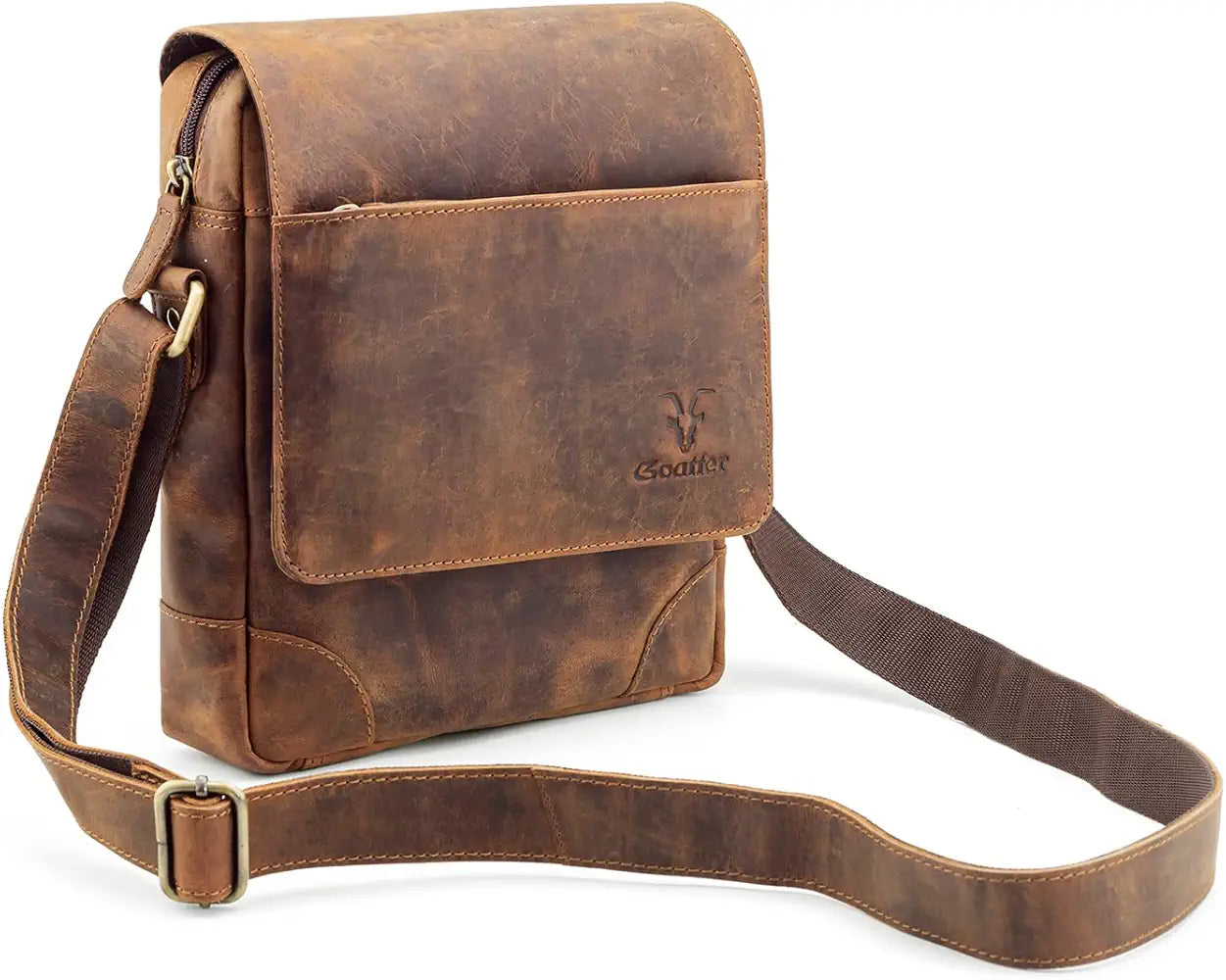Goatter Genuine Leather 10" Inch Sling Bag For Unisex