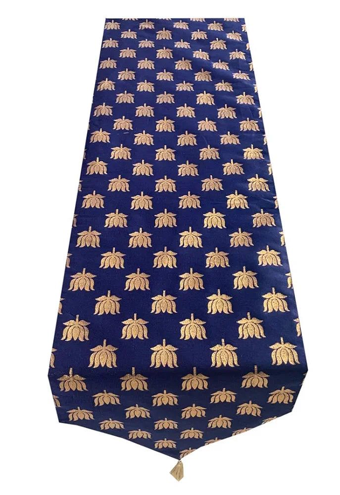 Pink Parrot-designer Durable Dopian Silk Table Runner Colour Multicolour