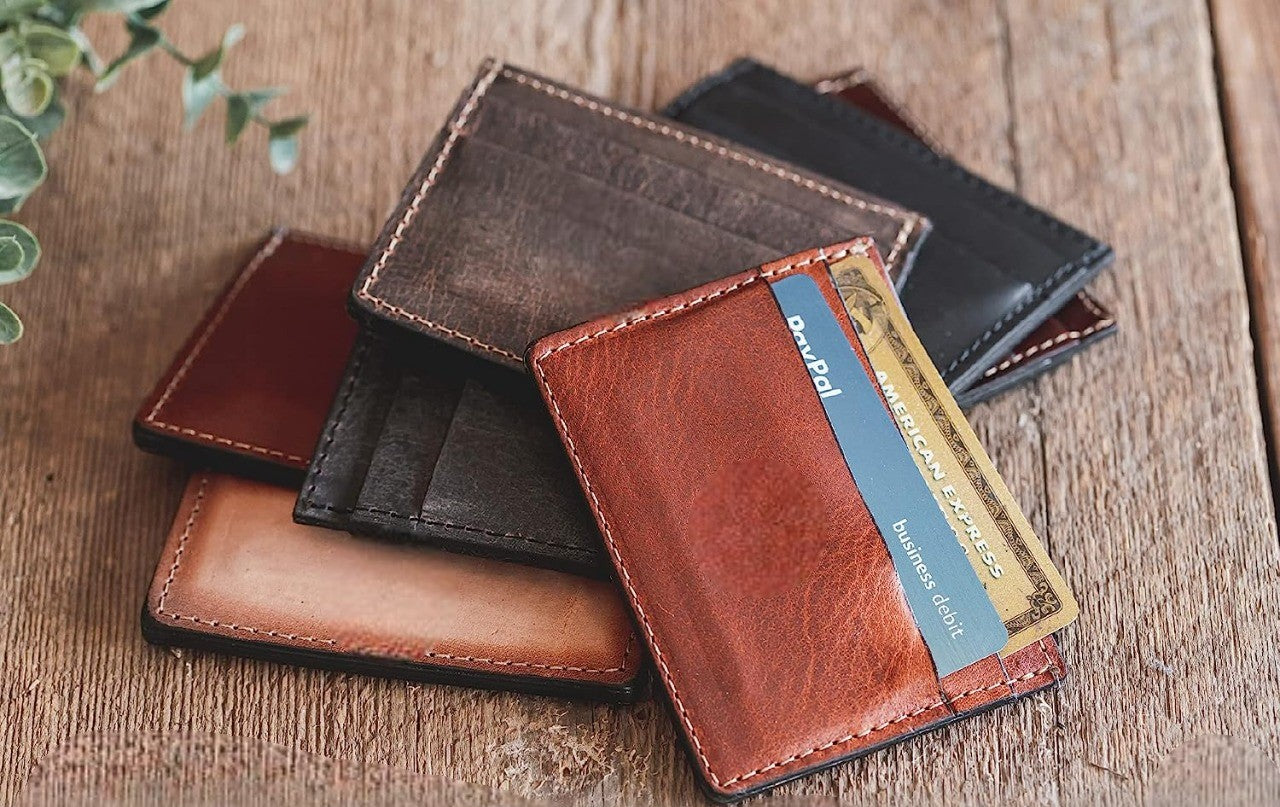 Mens Slim Wallet Leather