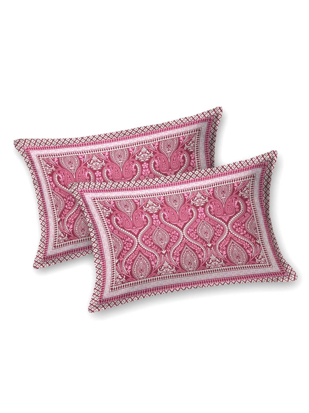 100% Pure Cotton Traditional Printed Bedsheet for Double Bed King Size Bedsheet with 2 Pillow Covers