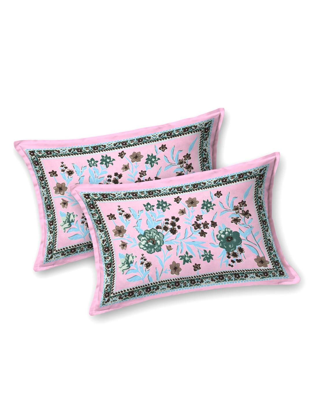 100% Pure Cotton Traditional Printed Bedsheet for Double Bed King Size Bedsheet with 2 Pillow Covers