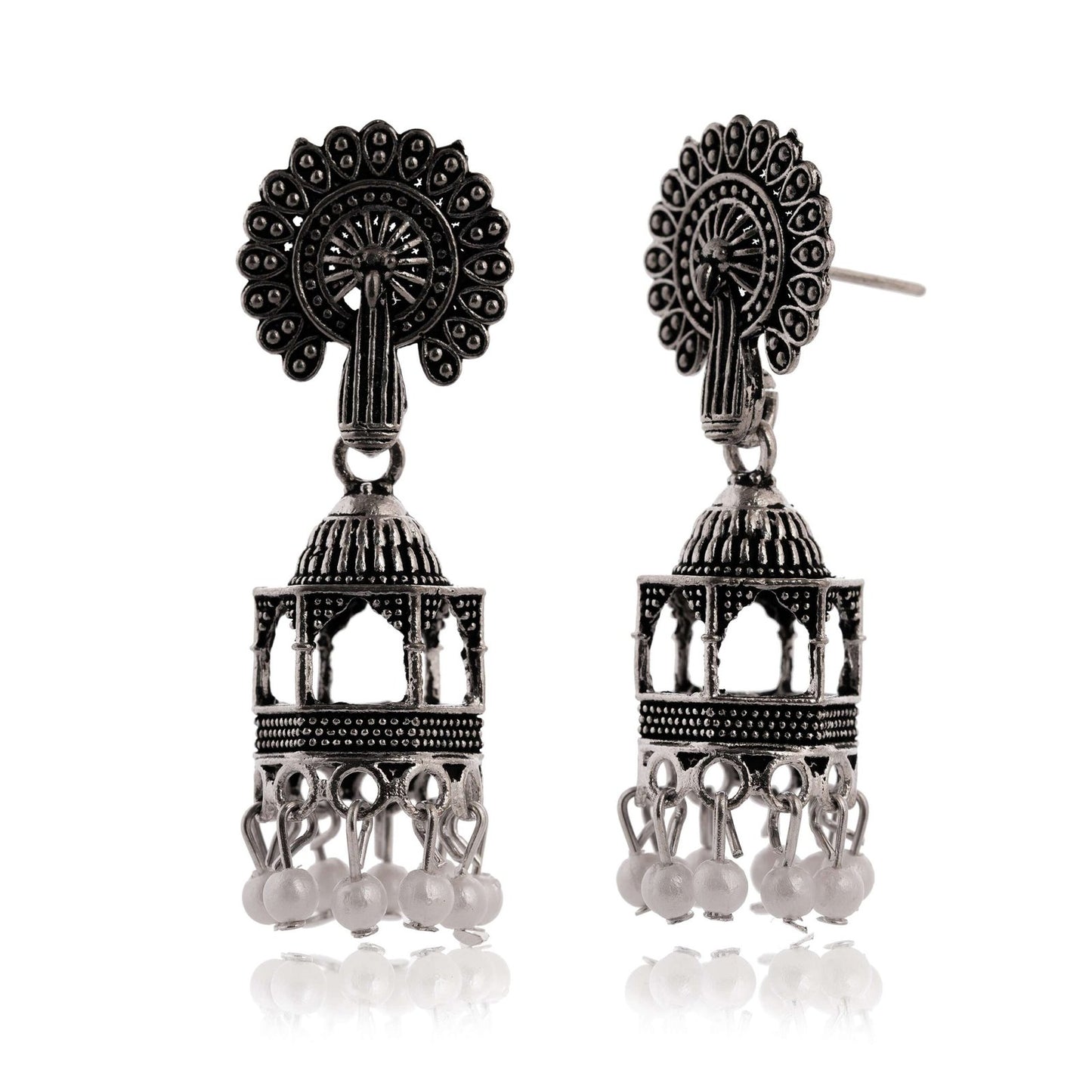 Women’s Indian Bollywood Stylish AZ838-OXidised Earrings Traditional Ethnic Jhumka/Jhumki Earrings for Women – Unique Design