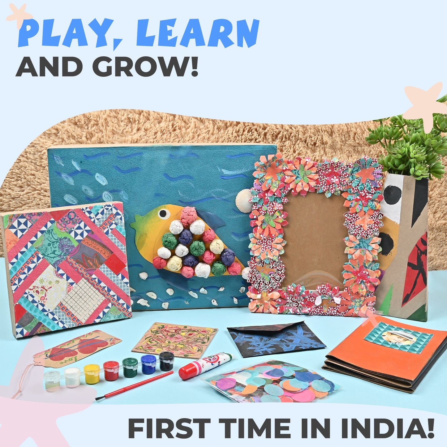 Be An Artist Bumper DIY Craft Kit- All in 1 pack with 300+ pcs and over 20 Activities