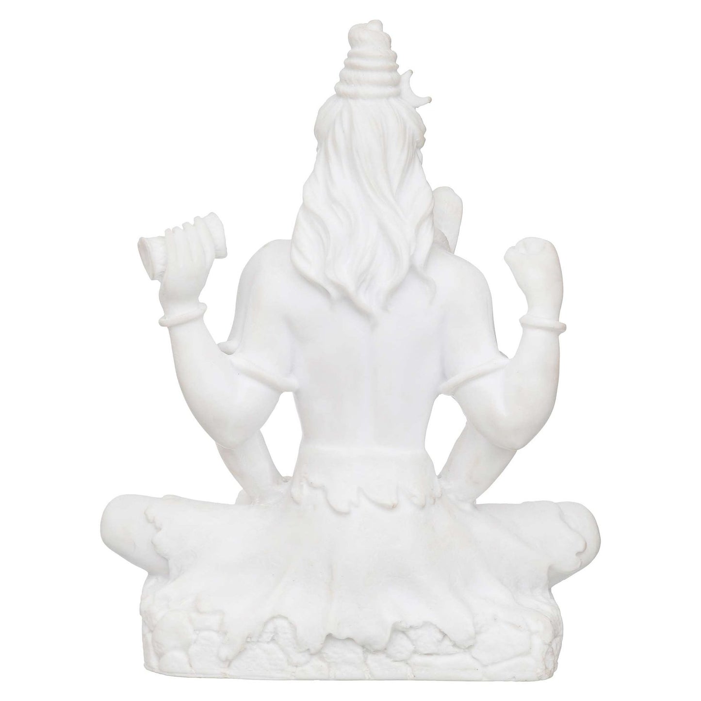 Handicraft Marble dust Lord Shiv ji Statue for Pooja, Car Dashboard I Shiva Idol I Bholenath I Mahakal I Adiyogi Statue I Office Table