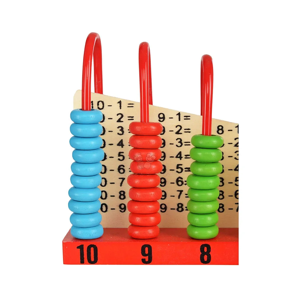 Trinkets & Moreยฎ - Wooden Calculation Shelf | Abacus Counting Addition Subtraction | Maths Learning Early Educational Kit Toy for Kids 3+ Years