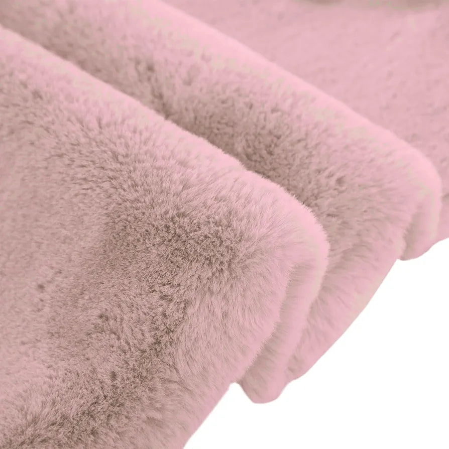 Luxe Home International Runner Super Soft Anti Skid Rabbit Fur Bathroom Mats 2 X 5 Ft Colour Peach