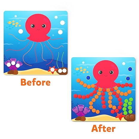 Skillmatics Paper Art Activity Dot It with Magnets Animals No Mess Repeatable Art for Kids