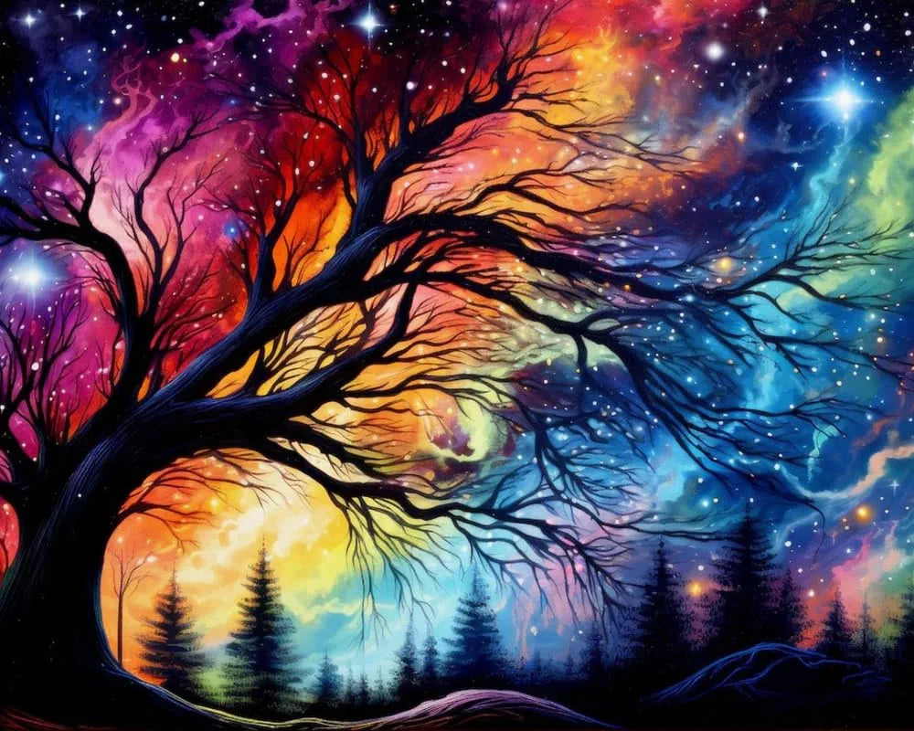TULIP N TURTLE Northern Light Diy Acrylic Paint By Number Kit For Adults Kids Beginner Number Painting Kit Diy Canvas Painting By Number Wall Decoration Diy Painting Kit,Multi-Coloured