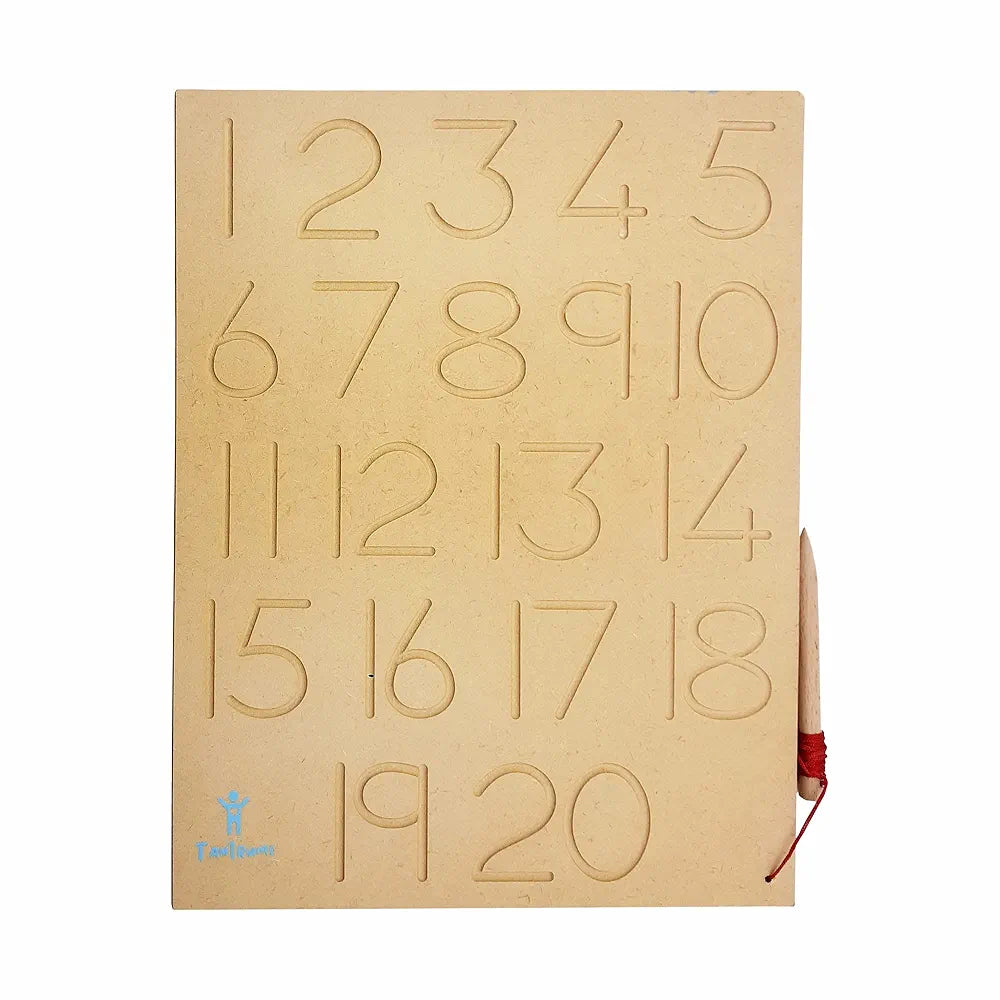 Tantrums Tracing Numbers 1-20 Board for Kids 3+ Age | Helpful Education Puzzle Learning Aid for Kids