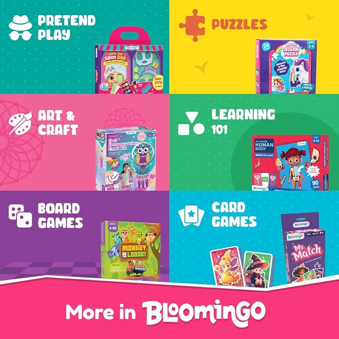 Bloomingo Pretend Play Kit Yippie Day Salon Day | Fun Beauty Salon Set for Kids | Set Up Your Own Salon Be a Stylist