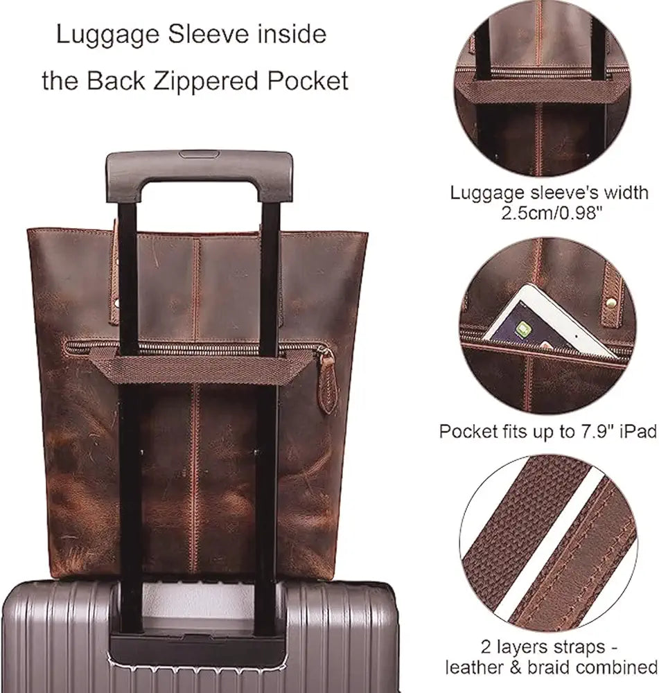 Goatter Genuine Leather Handbags For Working Women,