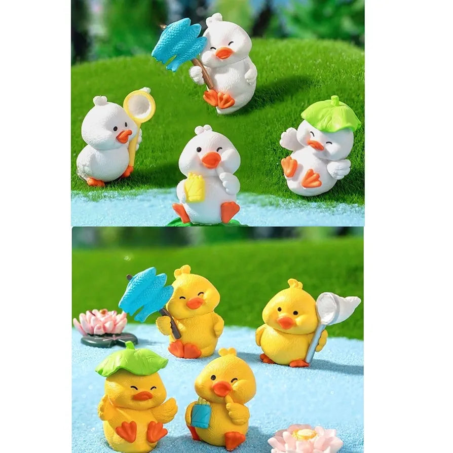 Satyam Kraft Resin 1 Set Duck Miniature Figurines