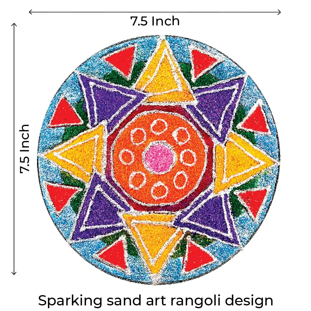 Toykraftt : Sand Art Kit Rangoli Mandala, Sand Art Activity Kit For Kids, Art And Craft, Gift Item For 6 Year Olds - Multicolor