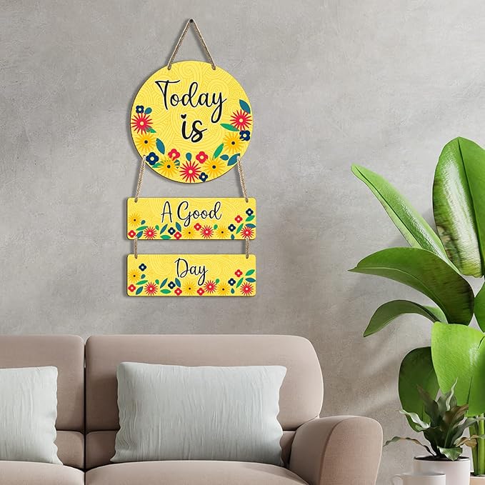 Sehaz Artworks Wooden Wall Hangings for Home Decoration Home Decor Items for Living Room Positive Quotes