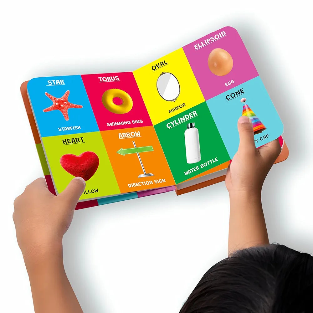 My First Padded Board Book of 4-in-1 Alphabet, Numbers, Colors, Shapes - Early Learning Books for Children Ages 1-3 Years