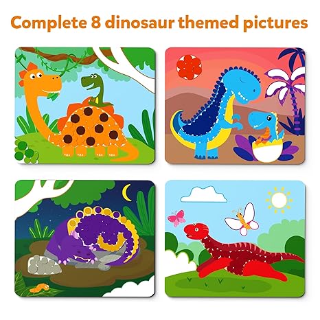 Skillmatics Art Activity Dot It Dinosaurs No Mess Sticker Art for Kids Craft Kits Diy Activity
