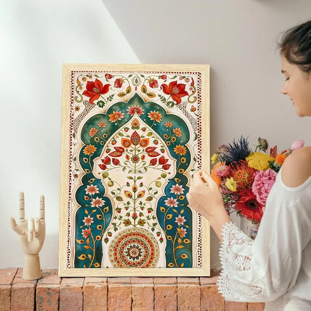 ArtX Paper Madhubani - 02 Art Paintings with Frame Set of 2
