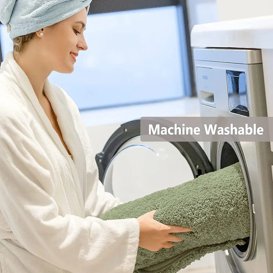 Luxe Home International Microfiber Bath Mat Super Soft Non Slip Vegas Rectangular Mats 45x75 cm Colour Green