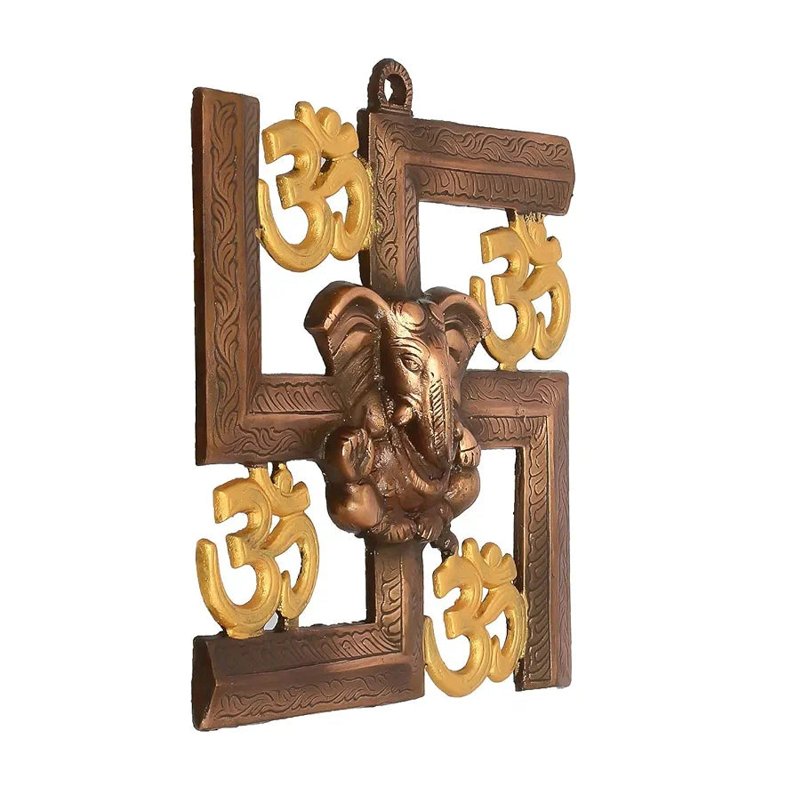 Webelkart Cast Iron Ganesha Wall Hanging For Home Entrance Door